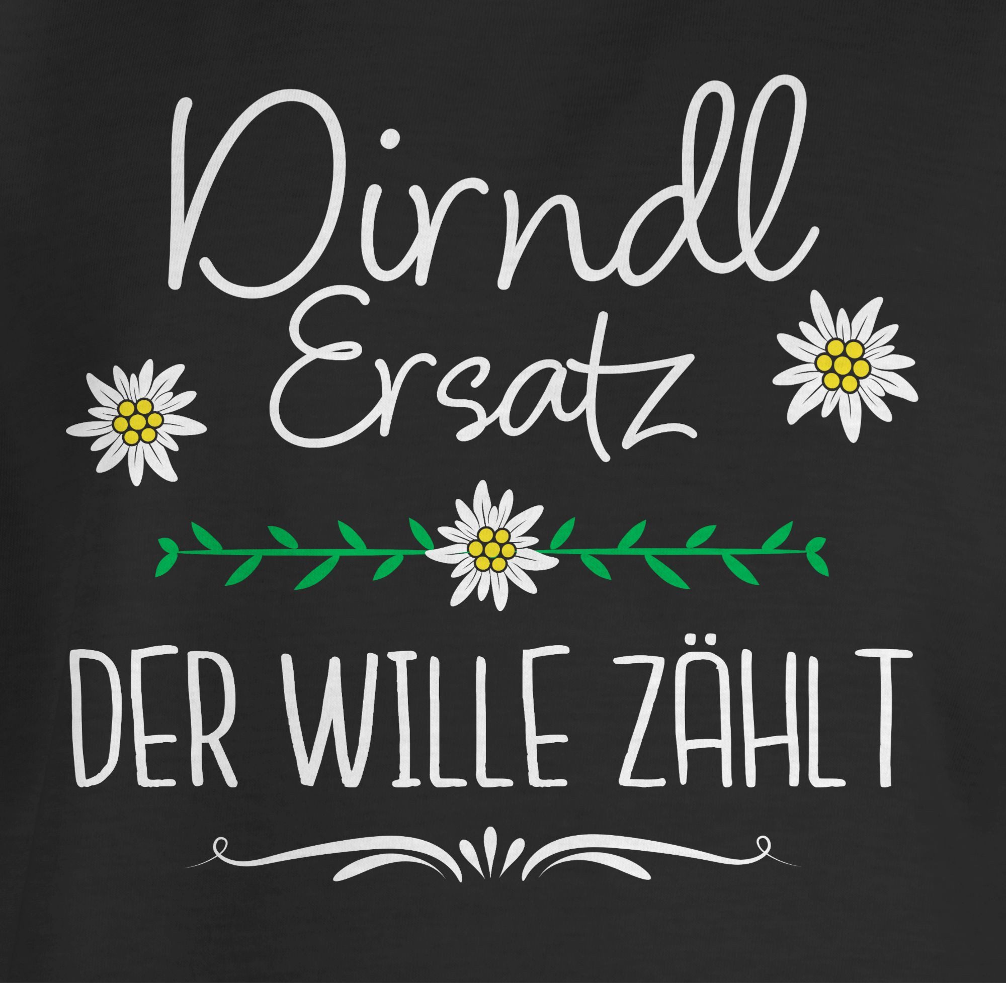 Shirtracer T-Shirt Ersatz Dirndl der Wille zählt Mode für Oktoberfest Kinder Outfit