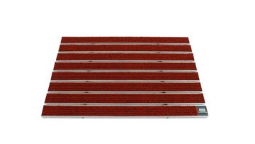 Fußmatte Emco Eingangsmatte DIPLOMAT 12mm, Large Rips Rot, Emco, rechteckig, Höhe: 12 mm, Größe: 590x390 mm, für Innen- und überdachten Außenbereich