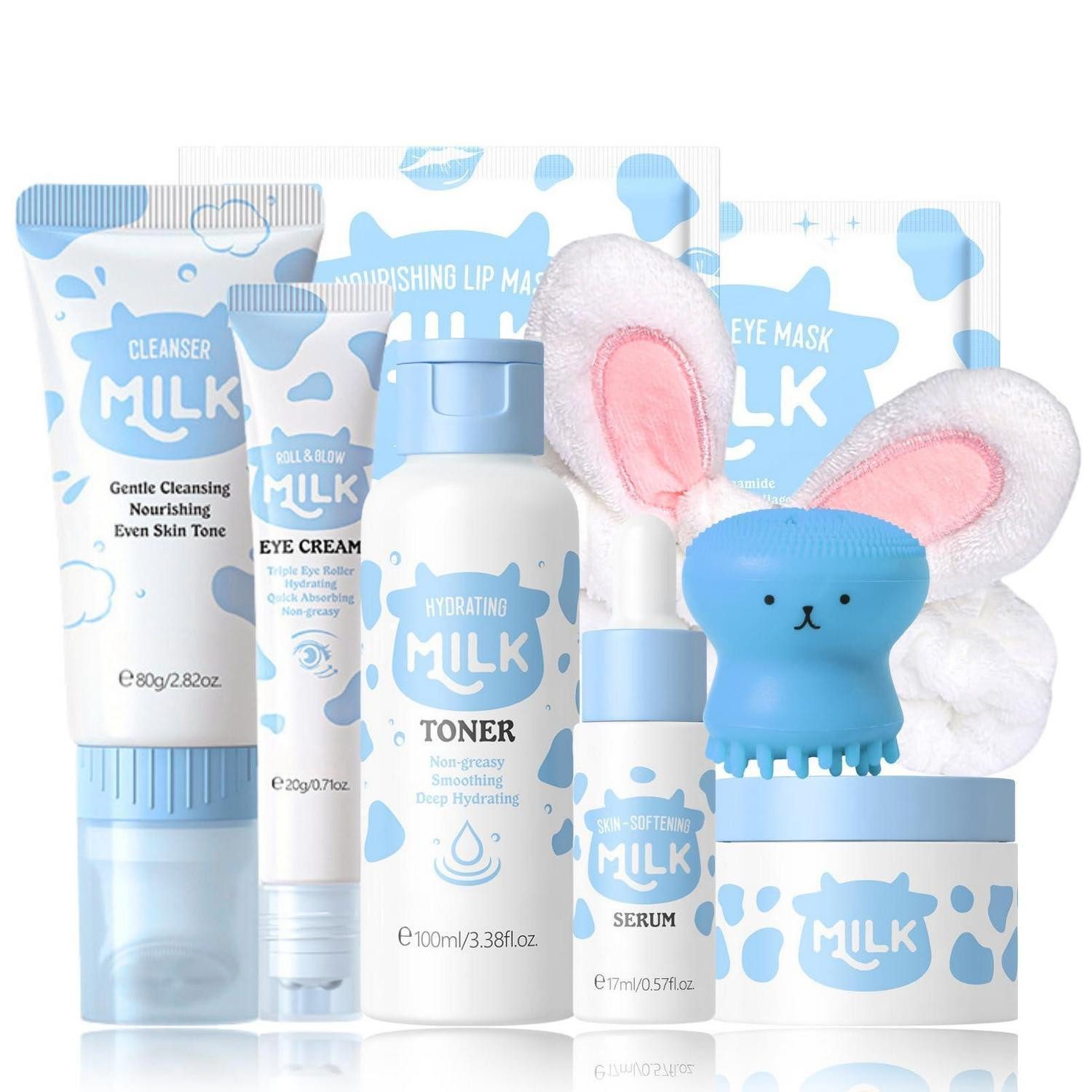 LuxusKollektion Pflege-Geschenkset Milch Skincare Set 9PCS Feuchtigkeitsspendend