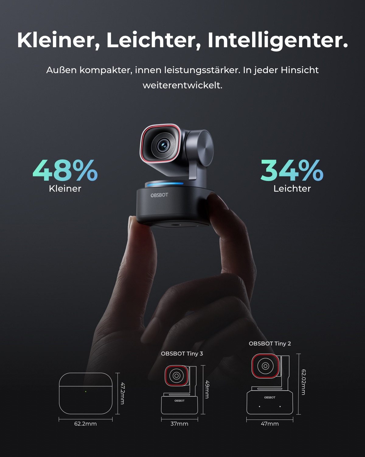 OBSBOT OBSBOT TINY 3 Webcam (4K Ultra HD)