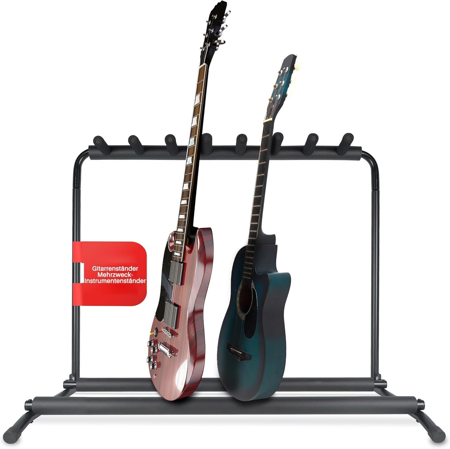 Gitarrenständer Gitarrenständer für 7 Gitarren – Faltbar & mit Schaumstoff