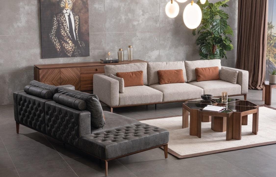 JVmoebel Sofa, Wohnzimmer Sofagarnitur 4+3 Set Design Sofa Polster Modern Neu Luxus