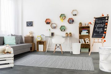 Teppich Bolonia 562, Andiamo, rechteckig, Höhe: 6 mm, Kurzflor, gewebt, gestreift, ideal im Wohnzimmer & Schlafzimmer