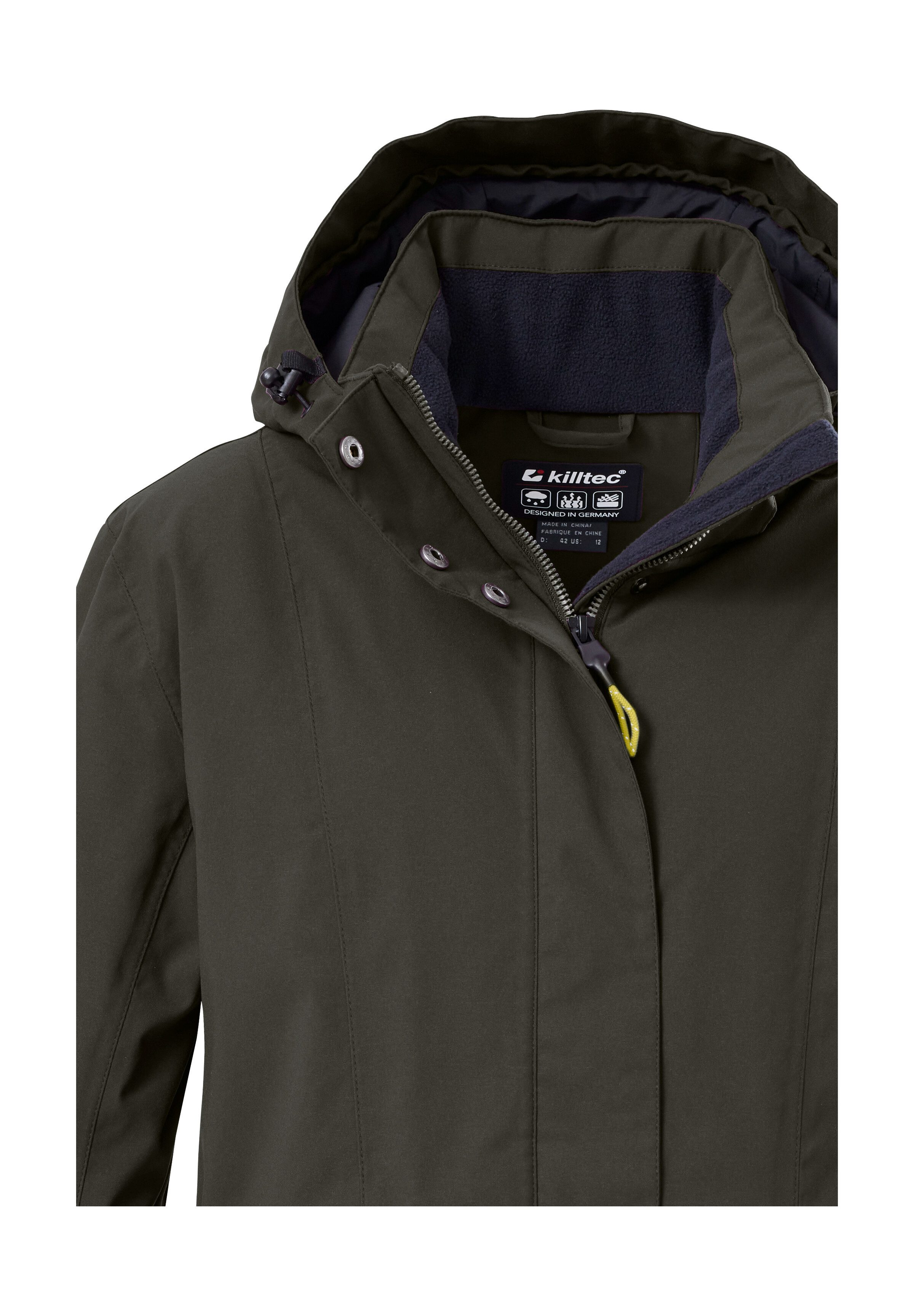 Killtec Funktionsjacke Damen Jacke Wasserdichte, atmungsaktive Damenjacke mit abnehmbarer Kapuze