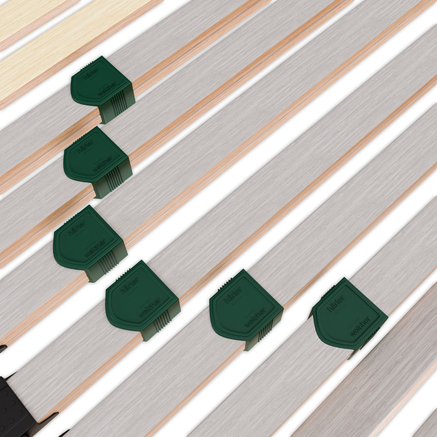 Lattenrost 7 Zonen, Selbstmontage, Beco, Kopfteil verstellbar, Lattenrost 90x200 cm, bis 200 kg belastbar, hergestellt in Deutschland