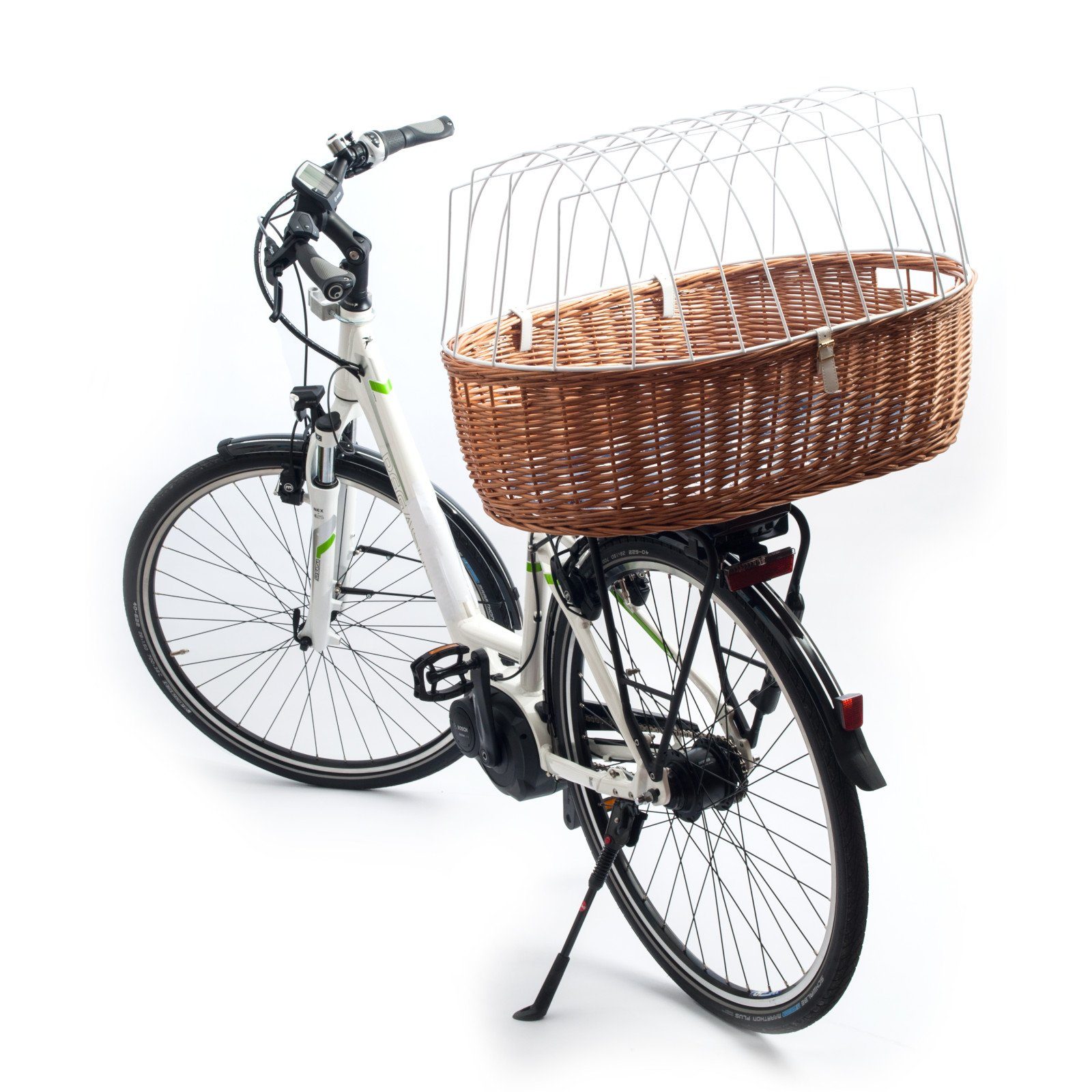 Aumüller Tierfahrradkorb Fahrrad-Tierkorb mit Halter, L: 68 cm - Gepäckträgermontage