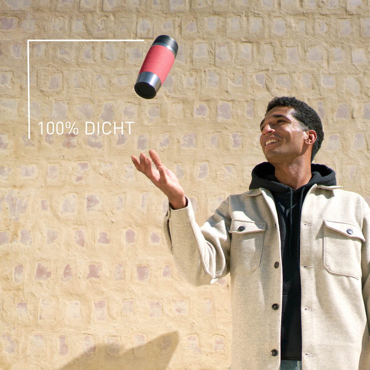 Emsa Thermobecher Travel Mug Classic, mit 360°-Trinköffnung, auslaufsicher, rutschfest, Edelstahl, Kunststoff, Silikon, 4h heiß, 8h kalt - 360 ml / 6h heiß, 12h kalt - 500 ml, 100% dicht