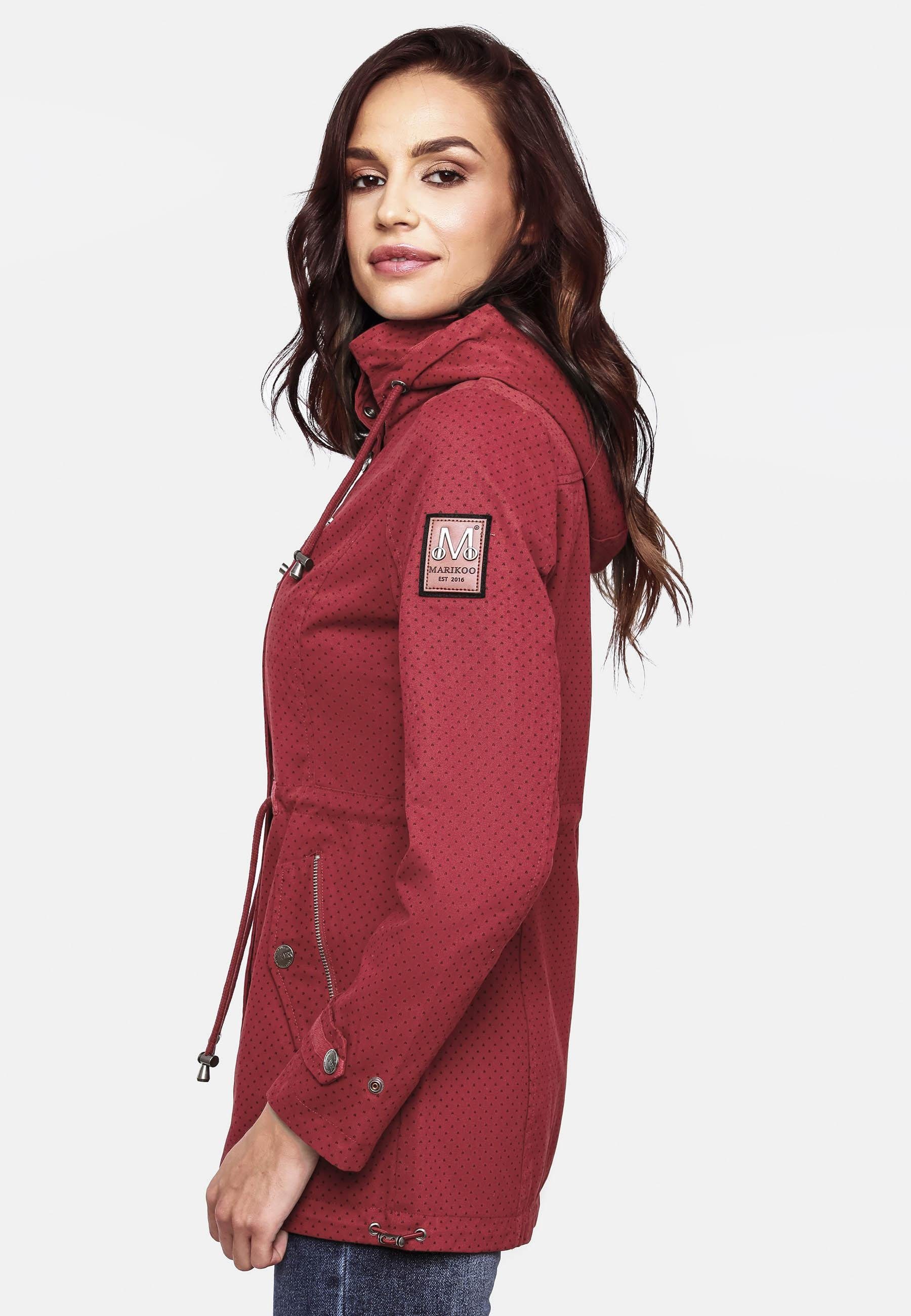 Marikoo Outdoorjacke Nyokoo modische Baumwoll Übergangsjacke mit großer Kapuze