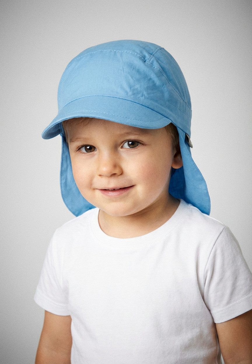 Sterntaler® Schirmmütze UV-Schutz 50+ Schirmmütze mit Nackenschutz Basic (1-St) Kindermütze mit Schirm aus UV-Popeline unifarben – Bild 5 von 5