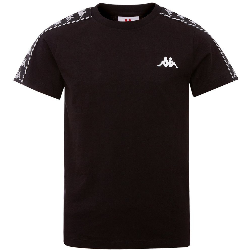 stark Kappa T-Shirt mit hochwertigem den Jacquard caviar Ärmeln an Logoband