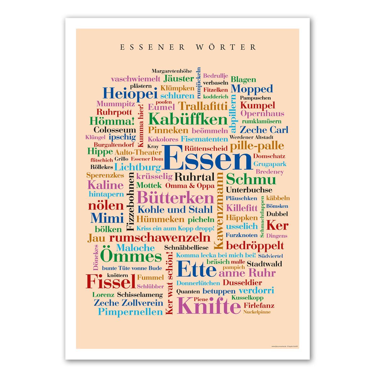 Wörter Postkarte Deine Essener Wörter Poster