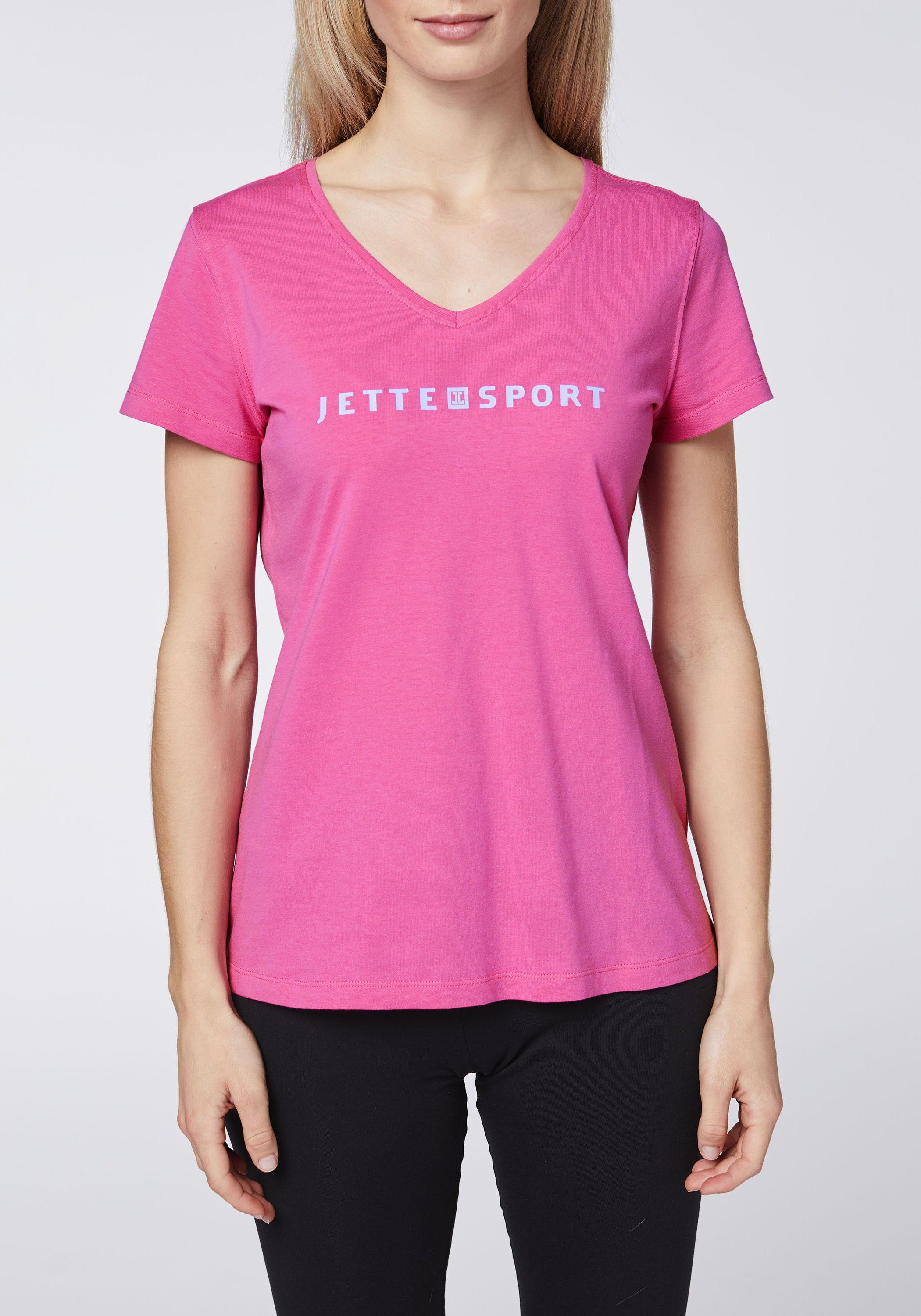 JETTE SPORT Print-Shirt mit Flower Logo-Pigment-Print Cone 17-2521