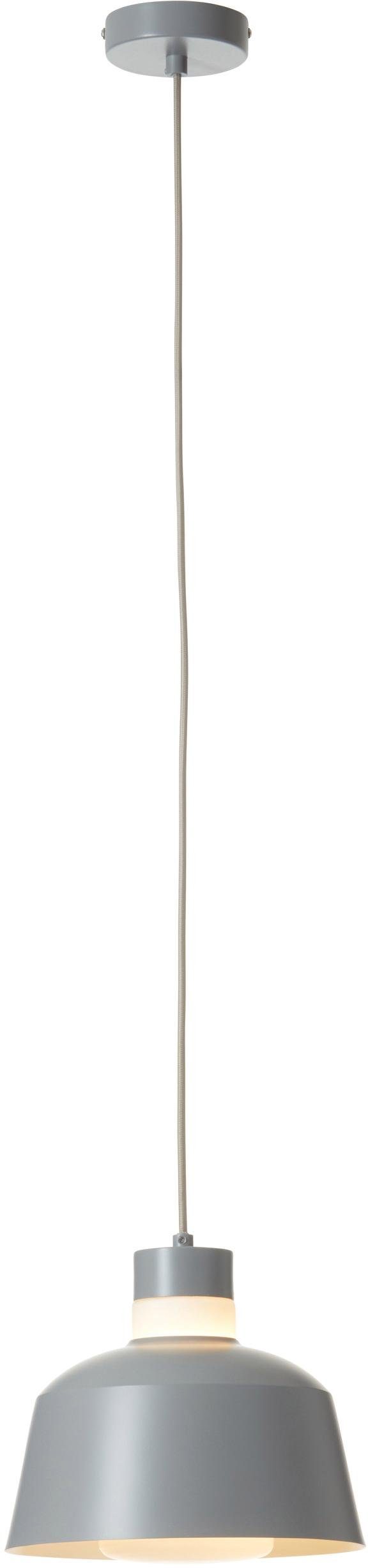 andas Pendelleuchte »COLOURS«, Hängelampe Ø 25 cm mit weißem Opalglasring am Schirm, Textilpendel-HomeTrends
