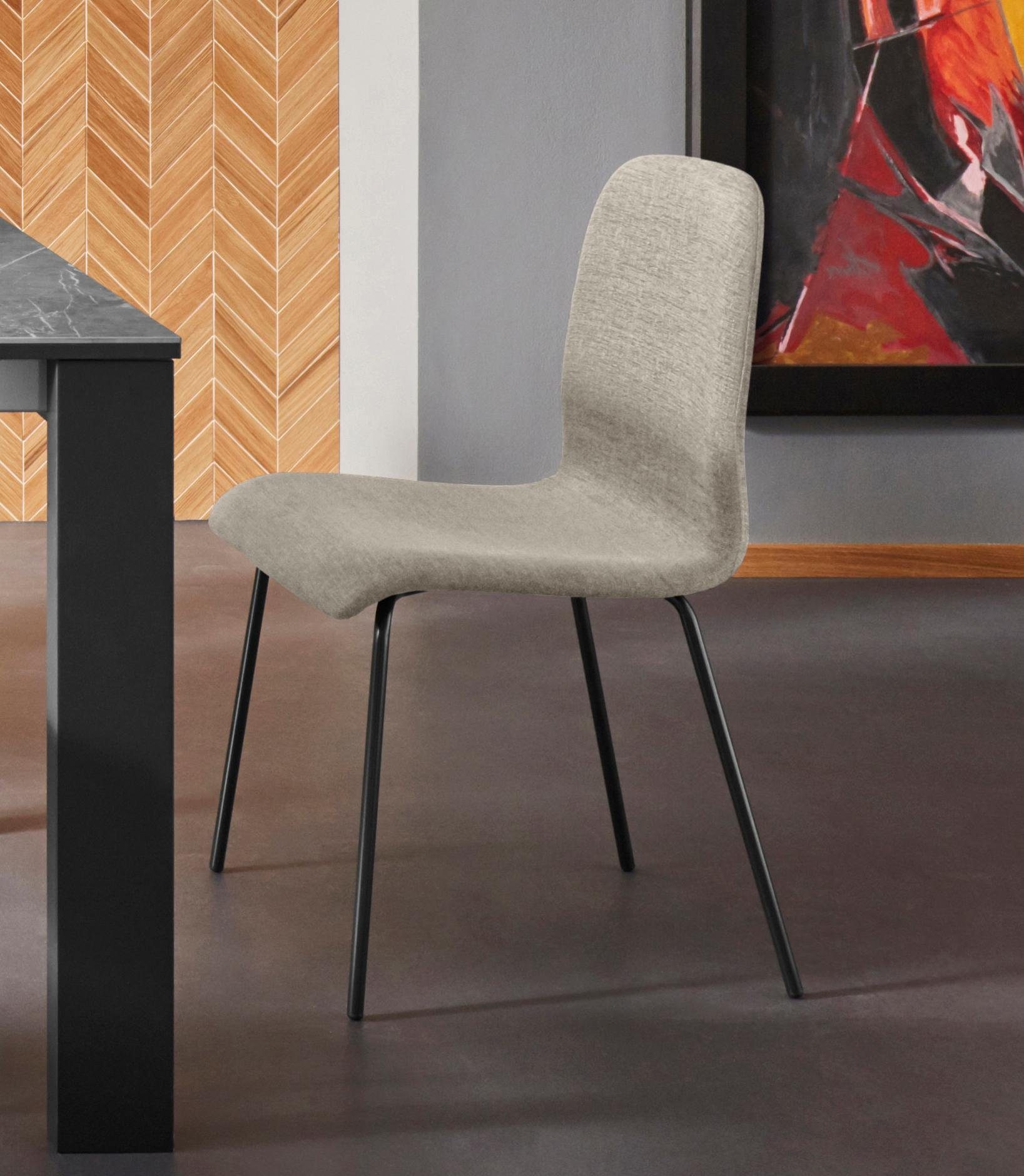 Places of Style Stuhl »Ciao« 2er Set, in zwei verschiedenen Bezugsqualitäten, mit schwarzen Metallbeinen, Sitzhöhe 46 cm online kaufen | OTTO Places of Style Stuhl »Ciao« 2er Set, in zwei verschiedenen Bezugsqualitäten, mit schwarzen Metallbeinen, Sitzhöhe 46 cm online kaufen | OTTO