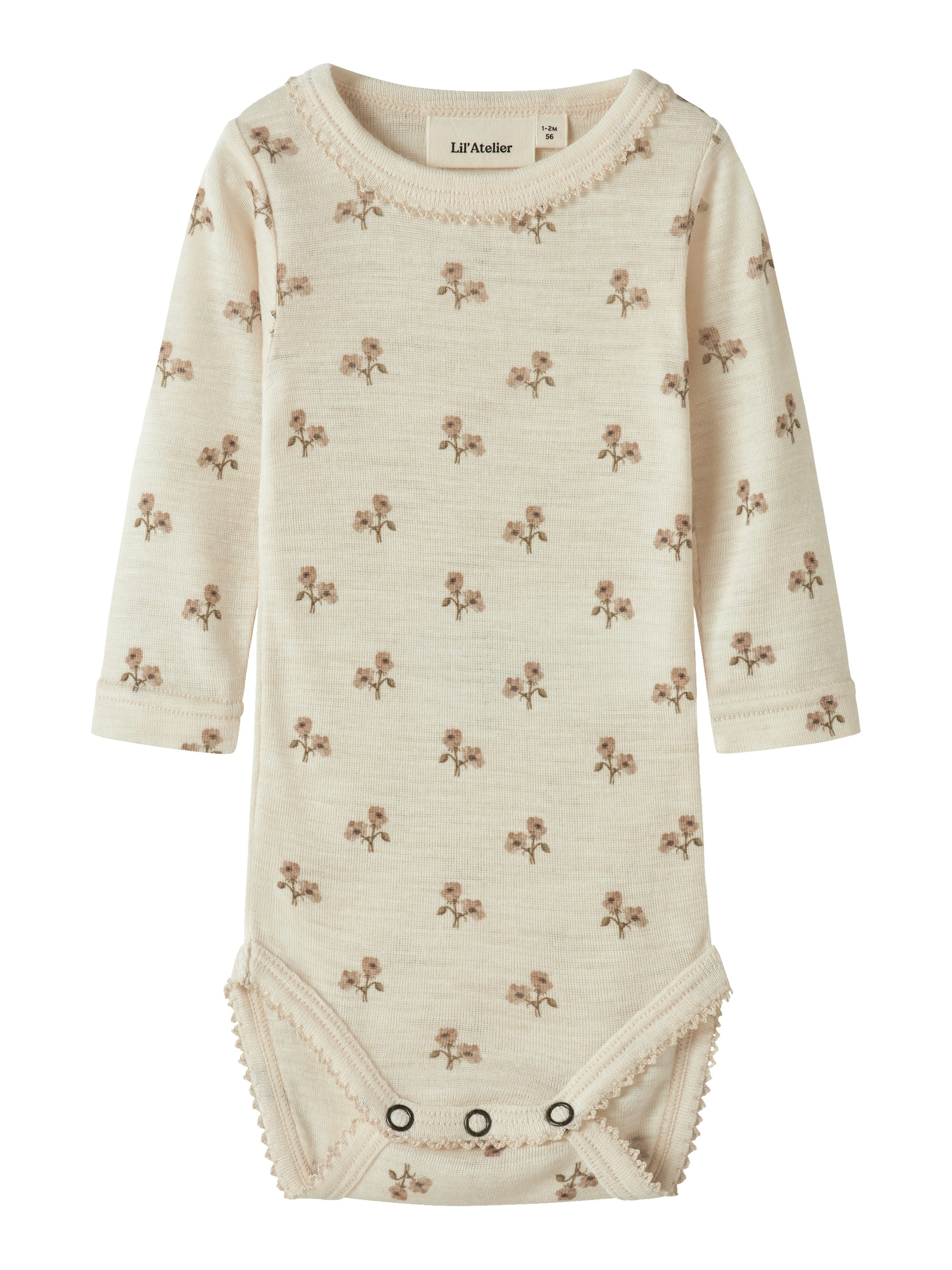 Lil' Atelier Langarmbody NBFNALU LS WO SLIM BODY LIL NOOS Mit hohem Wollanteil, weich und wärmend