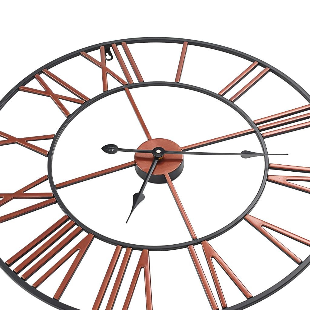 vidaXL Wanduhr Wanduhr Metall 58 cm Rot – Bild 5 von 5