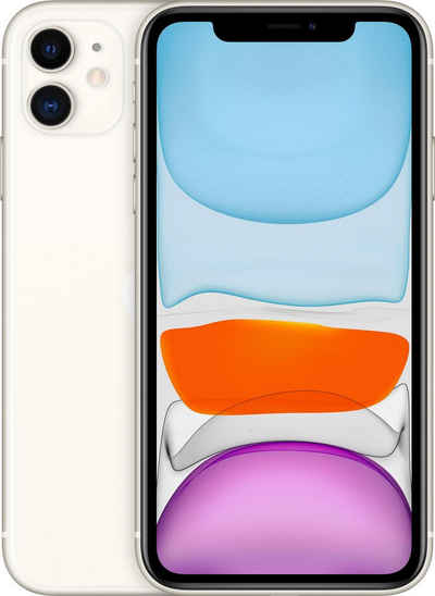 Apple iPhone 11 Smartphone (15,5 cm/6,1 Zoll, 128 GB Speicherplatz, 12 MP Kamera, ohne Strom-Adapter und Kopfhörer)