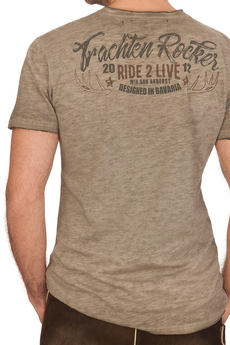Hangowear Trachtenshirt Trachtenshirt Herren - MARLON - grün, khaki
