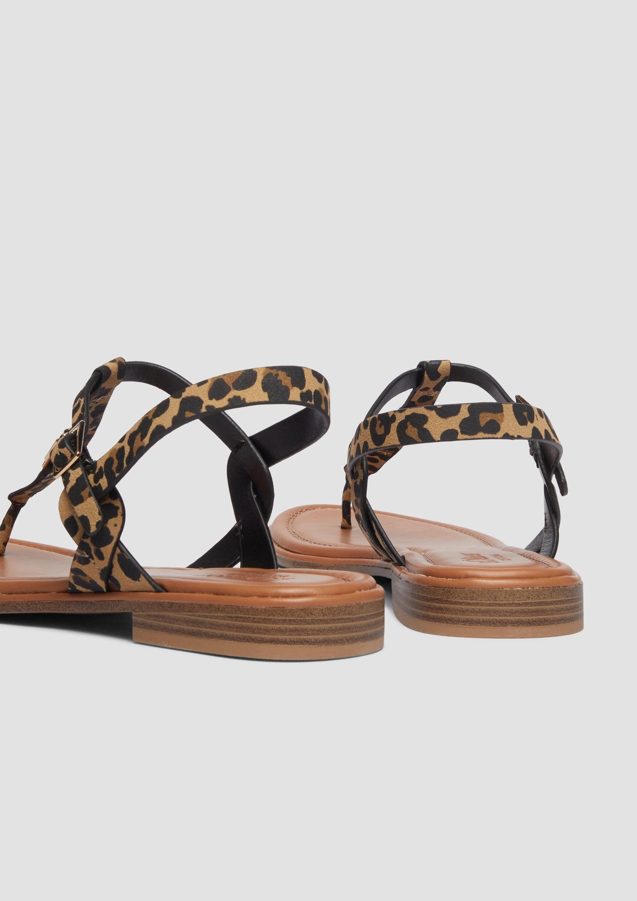 s.Oliver Sandalen Sandale Zehentrenner in Leder-Optik