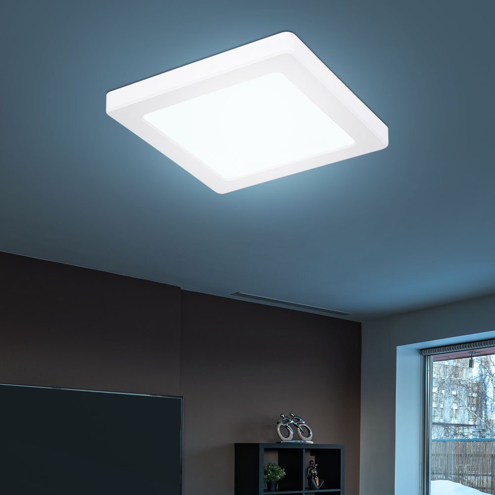 LED Quadratische etc-shop fest Warmweiß, Kaltweiß, verbaut, Tageslichtweiß, Neutralweiß, LED-Leuchtmittel Wohnzimmerlampe Deckenleuchte, Deckenpanel Deckenleuchte