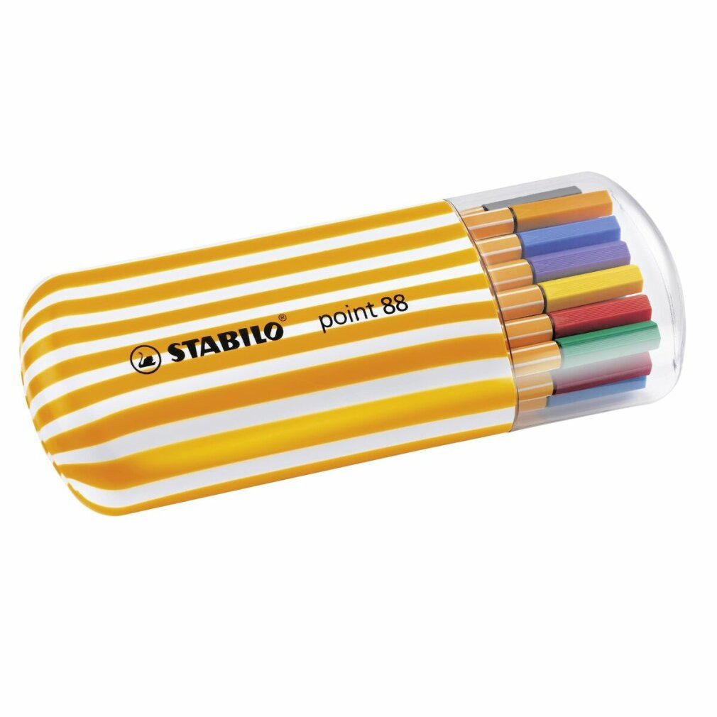 Fineliner Point 88 Zebrui Box 20er Grundfarben