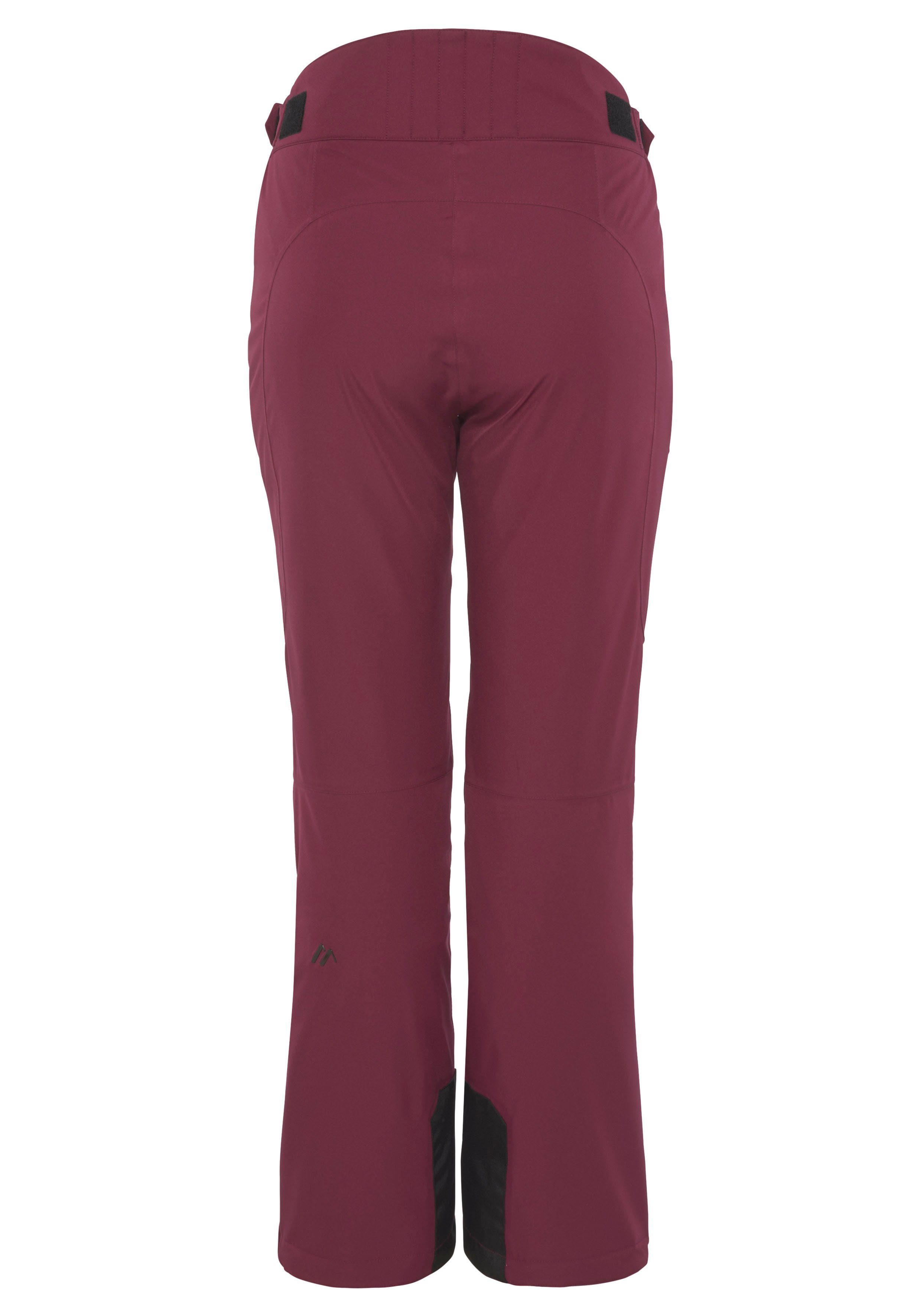 Maier Sports Skihose Ski Hose wine cherry atmungsaktiv wattiert Winddicht, wasserdicht, Damen