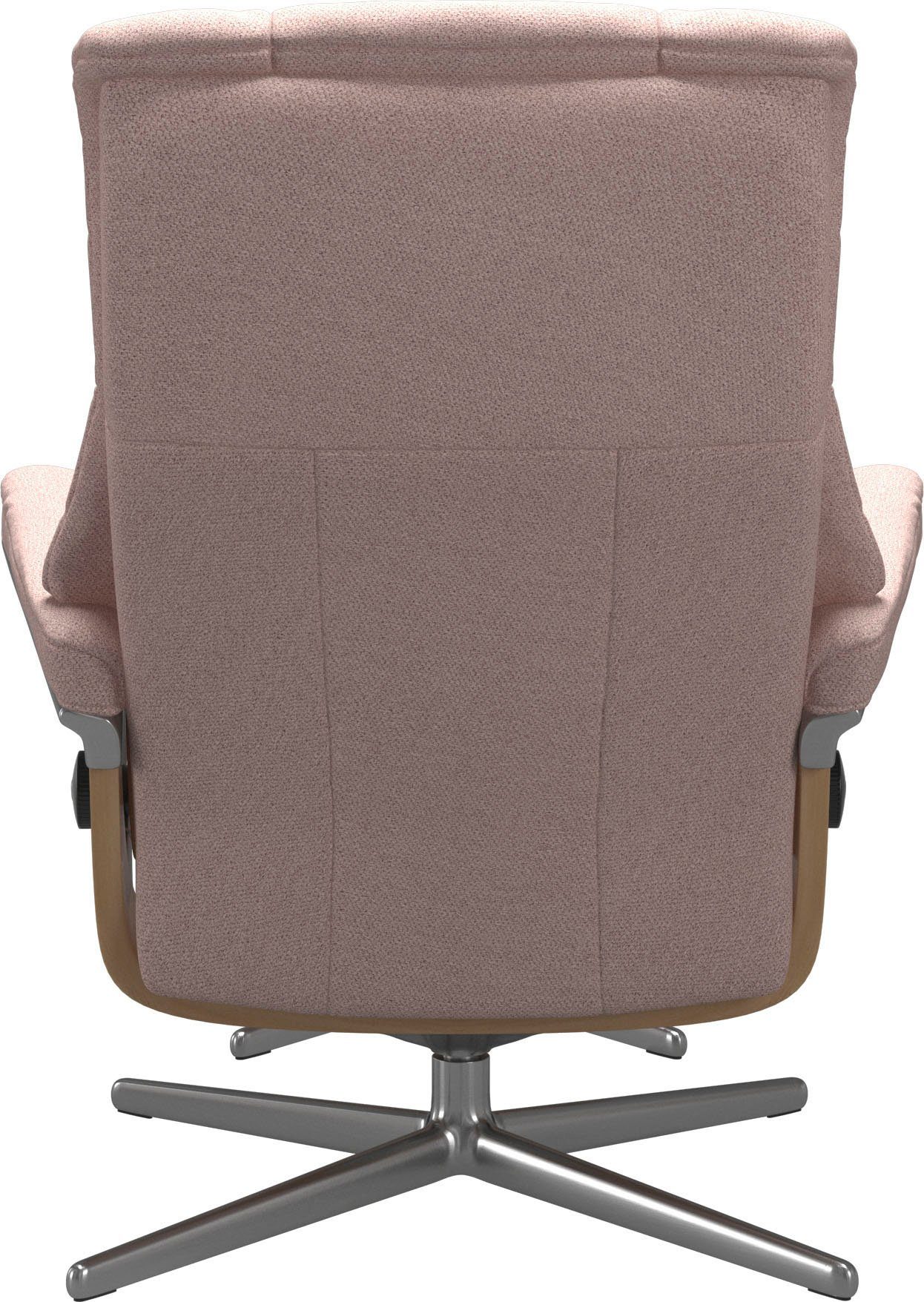 Stressless® Relaxsessel Mayfair (Set, Größe M Holzakzent Eiche mit Relaxsessel S, & mit Hocker), Hocker, mit Cross Base, L