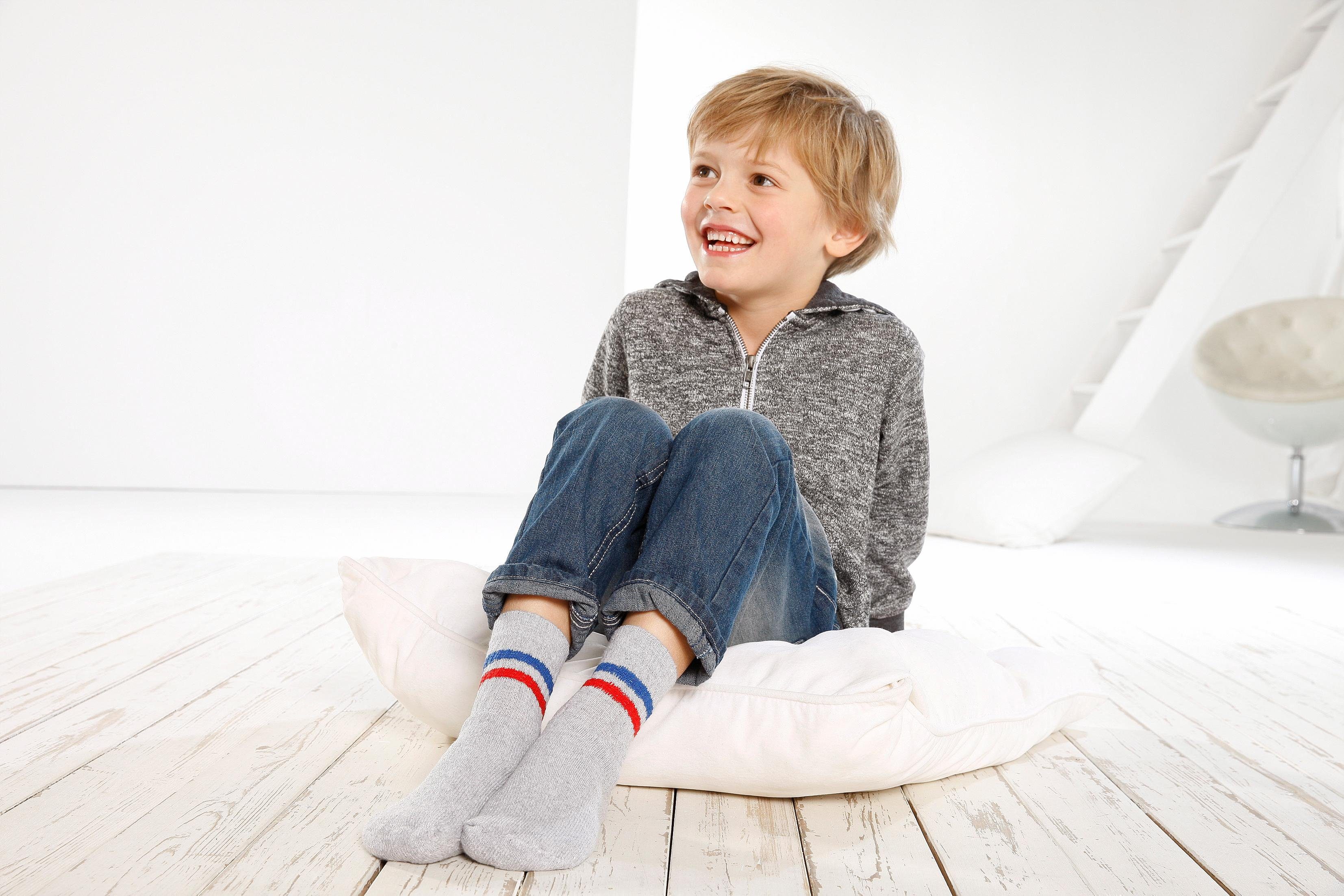 Go in Freizeitsocken (Packung, 6-Paar) mit farbigen Streifen