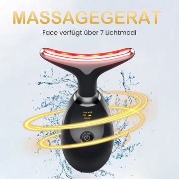 MAGICSHE Gesichtsmassagegerät Massagegerät 7 in 1 Gegen Falten Nacken-Massagegerät