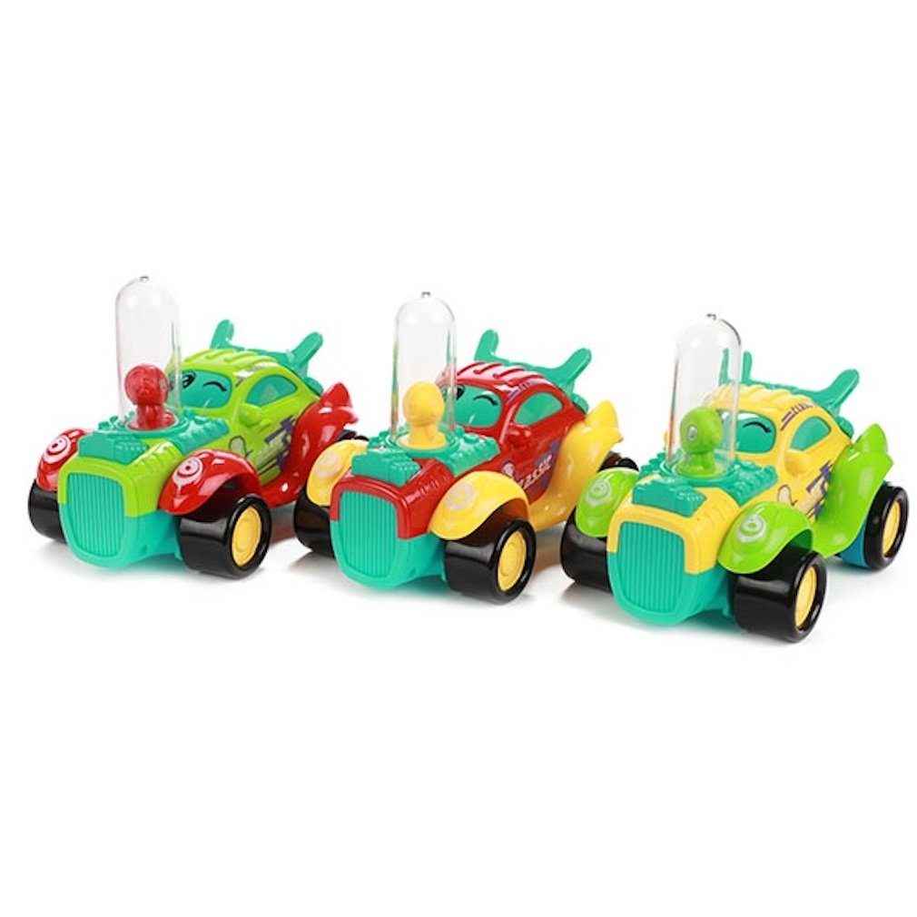 Toi-Toys Spielzeug-Rennwagen Hot Rod Auto mit Nachlaufmotor und Rassel Spielzeugauto für Kinder
