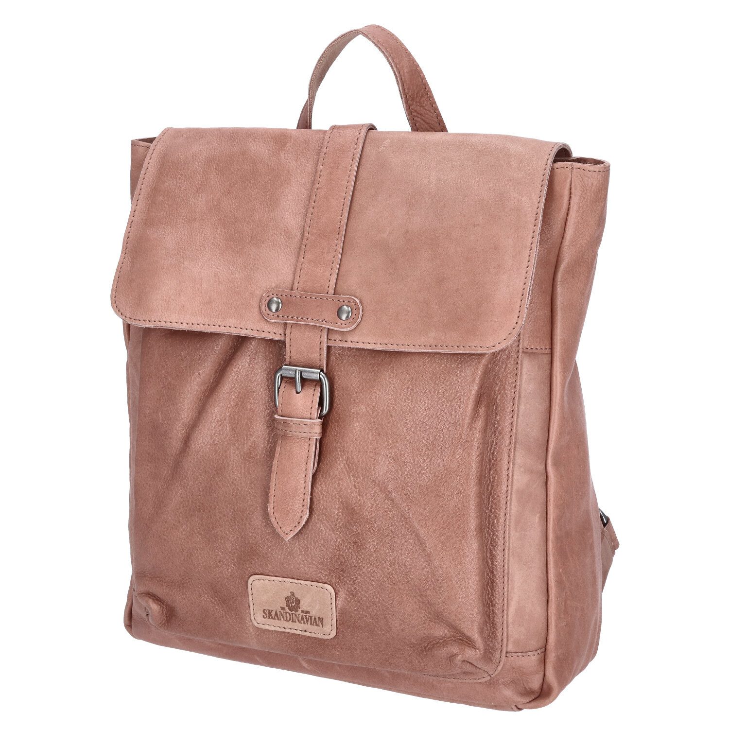 The Skandinavian Brand Freizeitrucksack The Skandinavian Brand Damen Leder Rucksack beige (1-tlg)