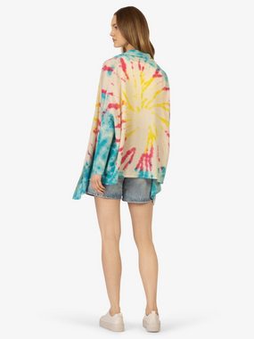 Rainbow Cashmere Strickjacke aus Wolle-Kaschmir-Mischung in Batik-Optik