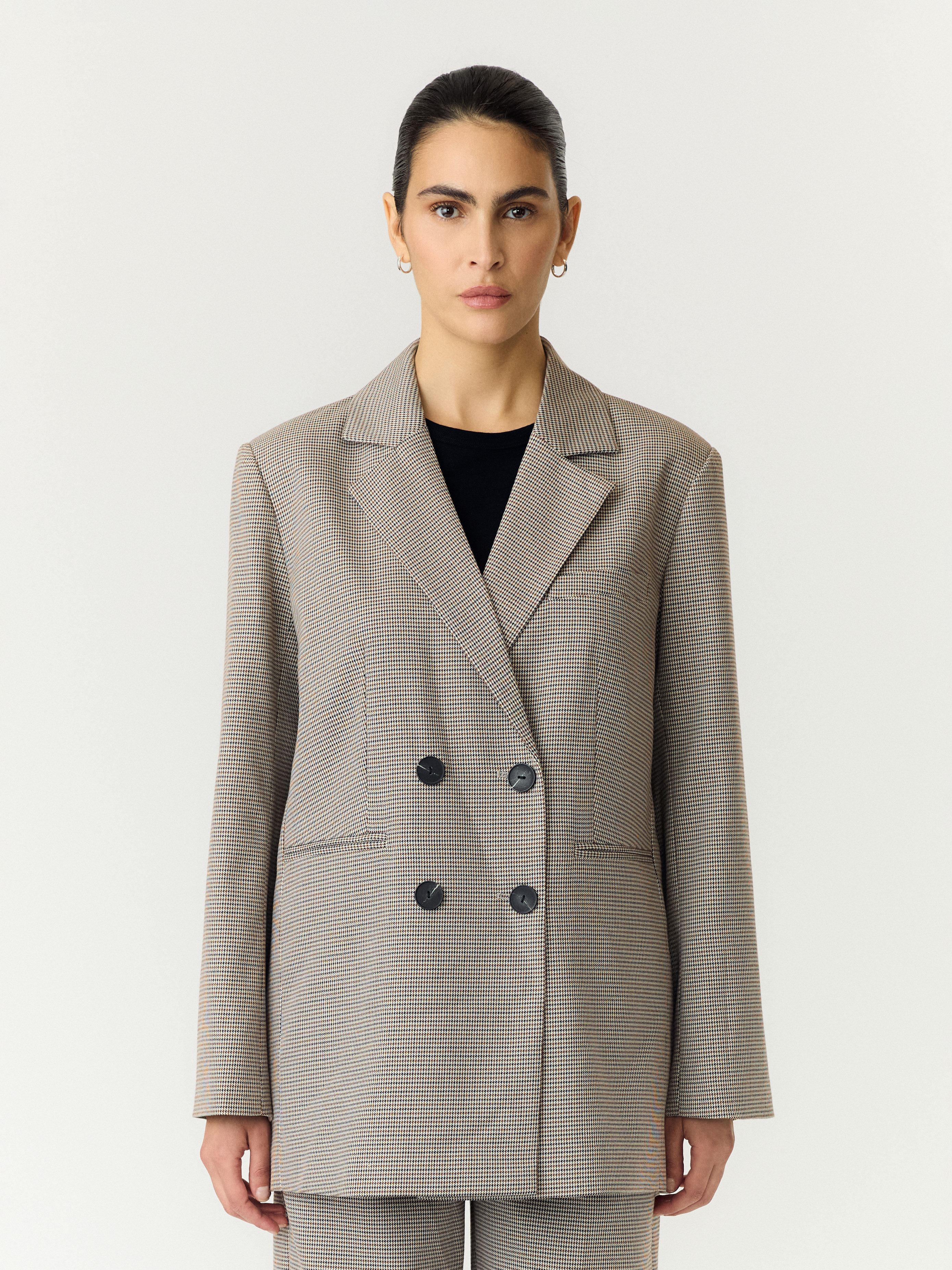 Y.A.S Longblazer YASCHEKKA LS OVERSIZE BLAZER NOOS Materialmix, oversize