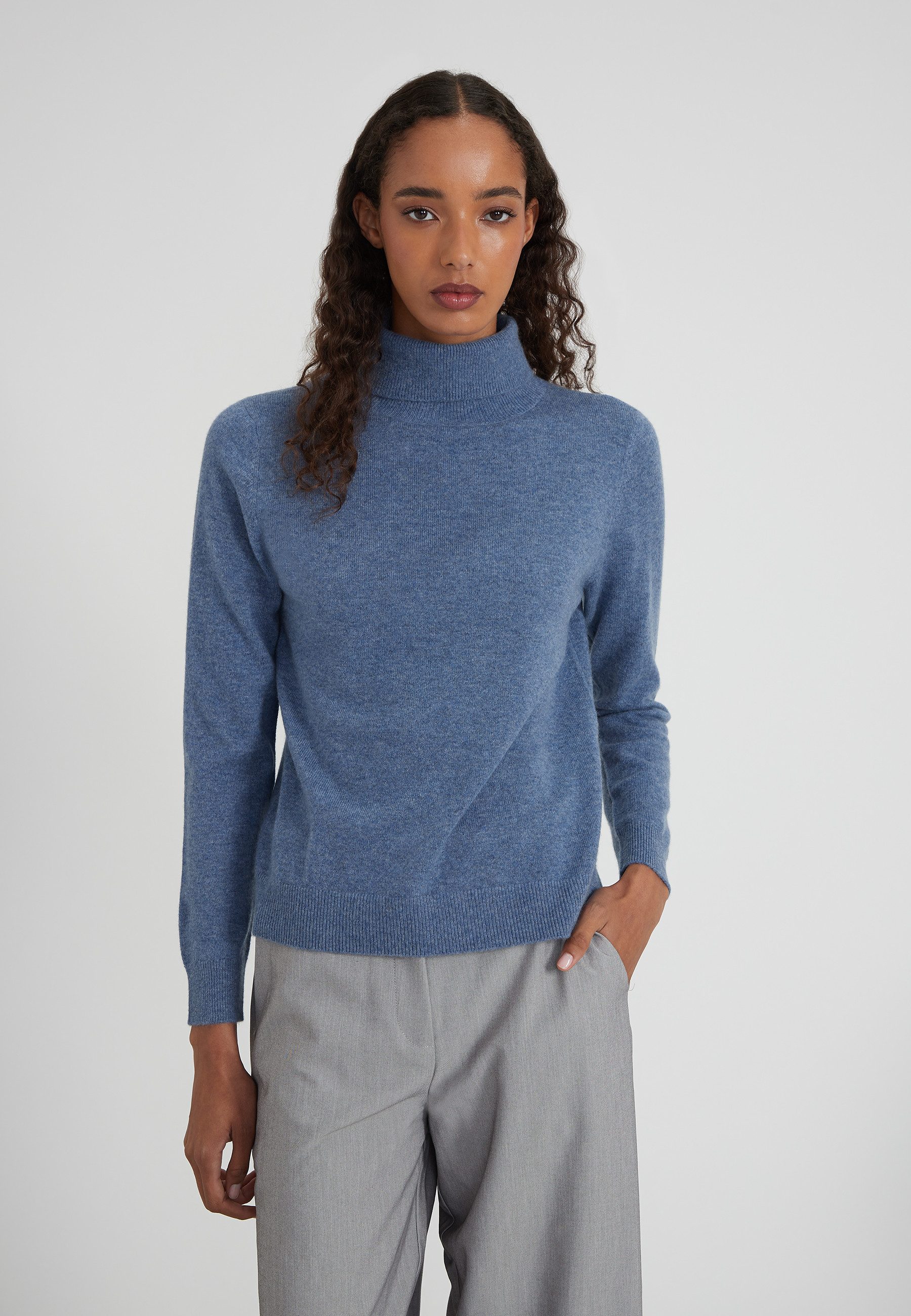 Kaschmirpullover Rollkragenpullover Slim Fit aus 100% Kaschmir