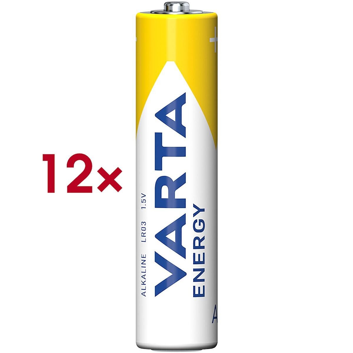 VARTA Energy Batterie, (1.5 V, 12 St), Micro / AAA / LR03, 1,5 V, Alkali