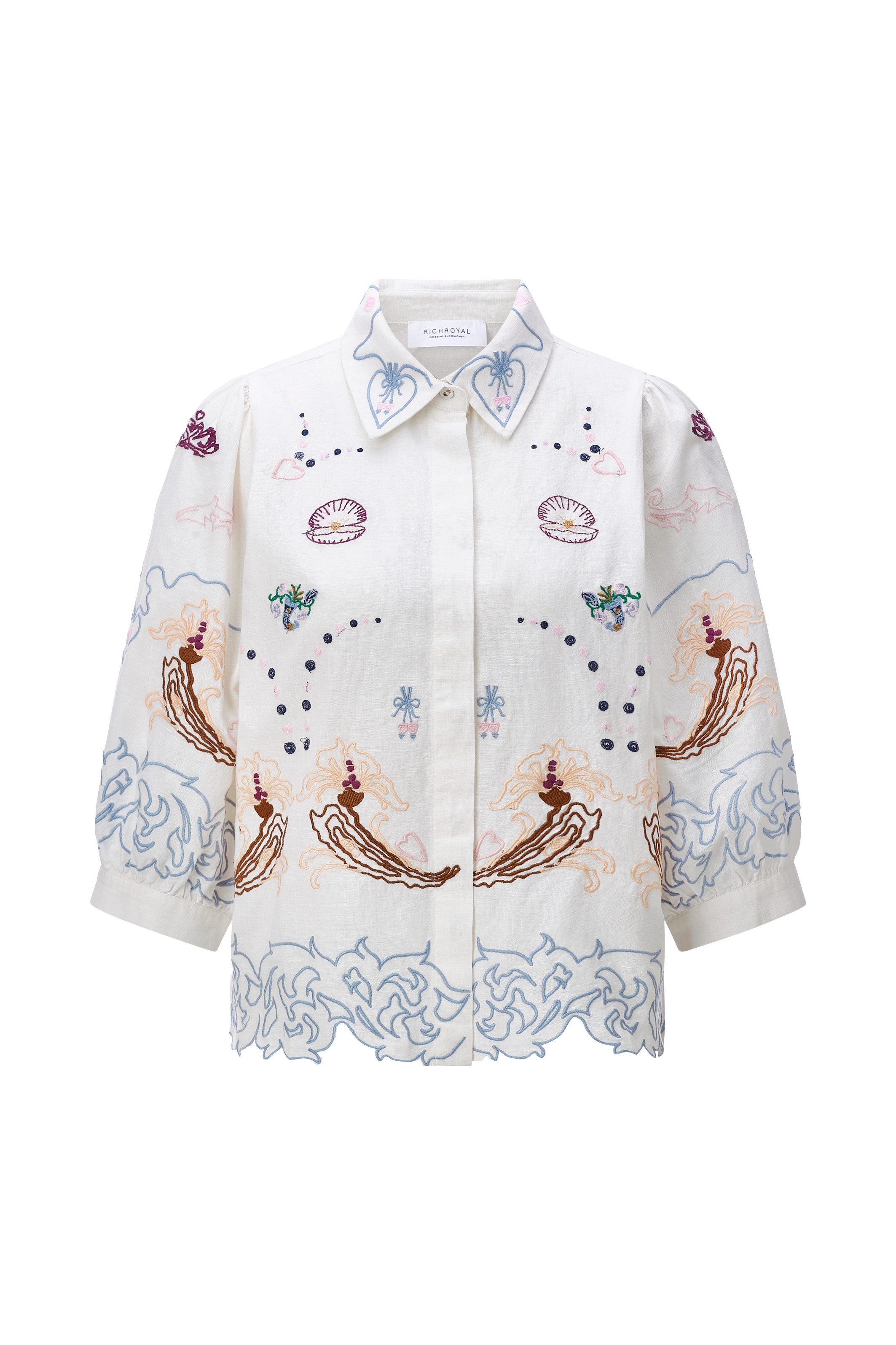 RICHROYAL Klassische Bluse Regular fit mit Stickereien – Bild 5 von 5