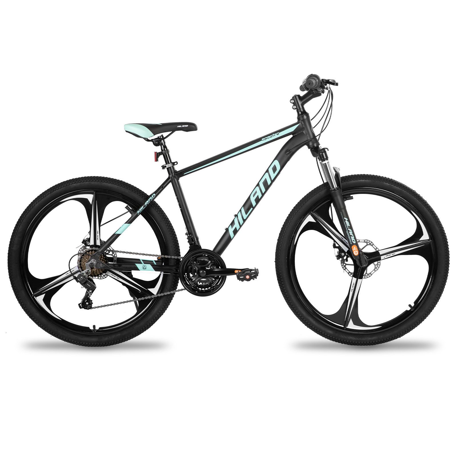 HILAND Mountainbike 26 Zoll Mountainbike MTB für Jugendliche Fahrrad Herren Damen Jungen, mit Aluminiumrahmen Scheibenbremse Federgabel 3 Speichenräder