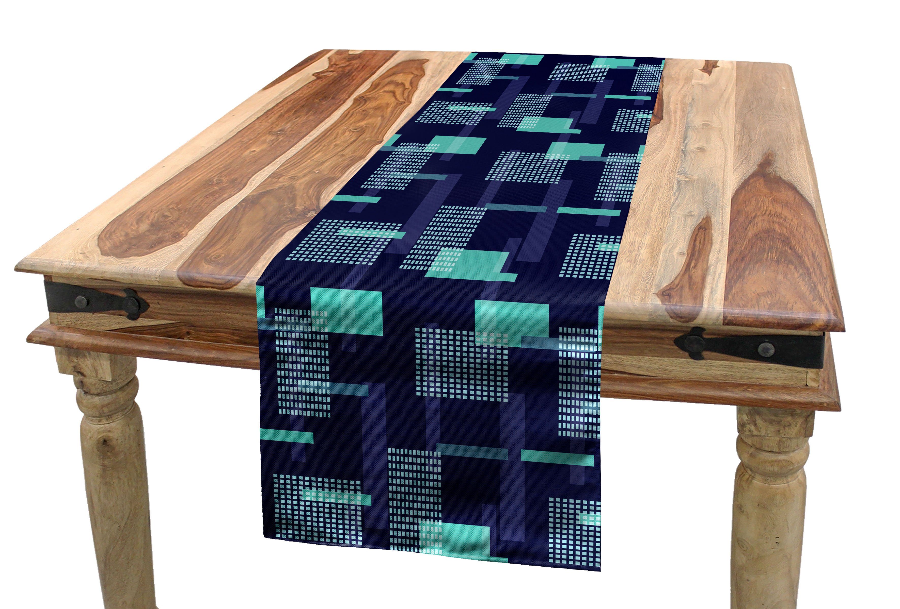 Tischläufer Geometrisch Surreale Dekorativer Rechteckiger Tischläufer, Formen Esszimmer Moderne Abakuhaus Küche