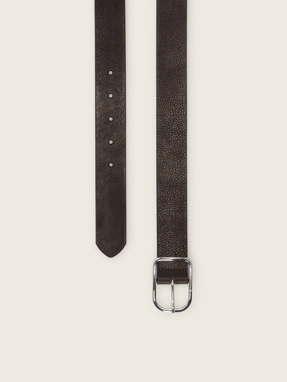 TOM TAILOR Ledergürtel Belts TTHELEN Ledergürtel mit abgerundeter Dornschli günstig online kaufen