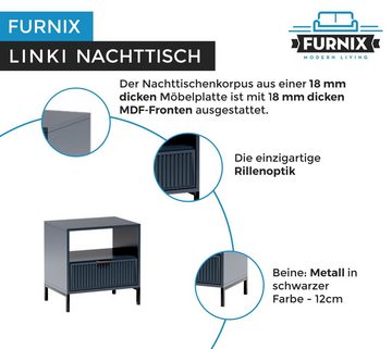 Furnix Nachttisch LINKI LS7 Beistelltisch mit Schublade und Ablage, B54,5 x T40,6 x H54,5 cm