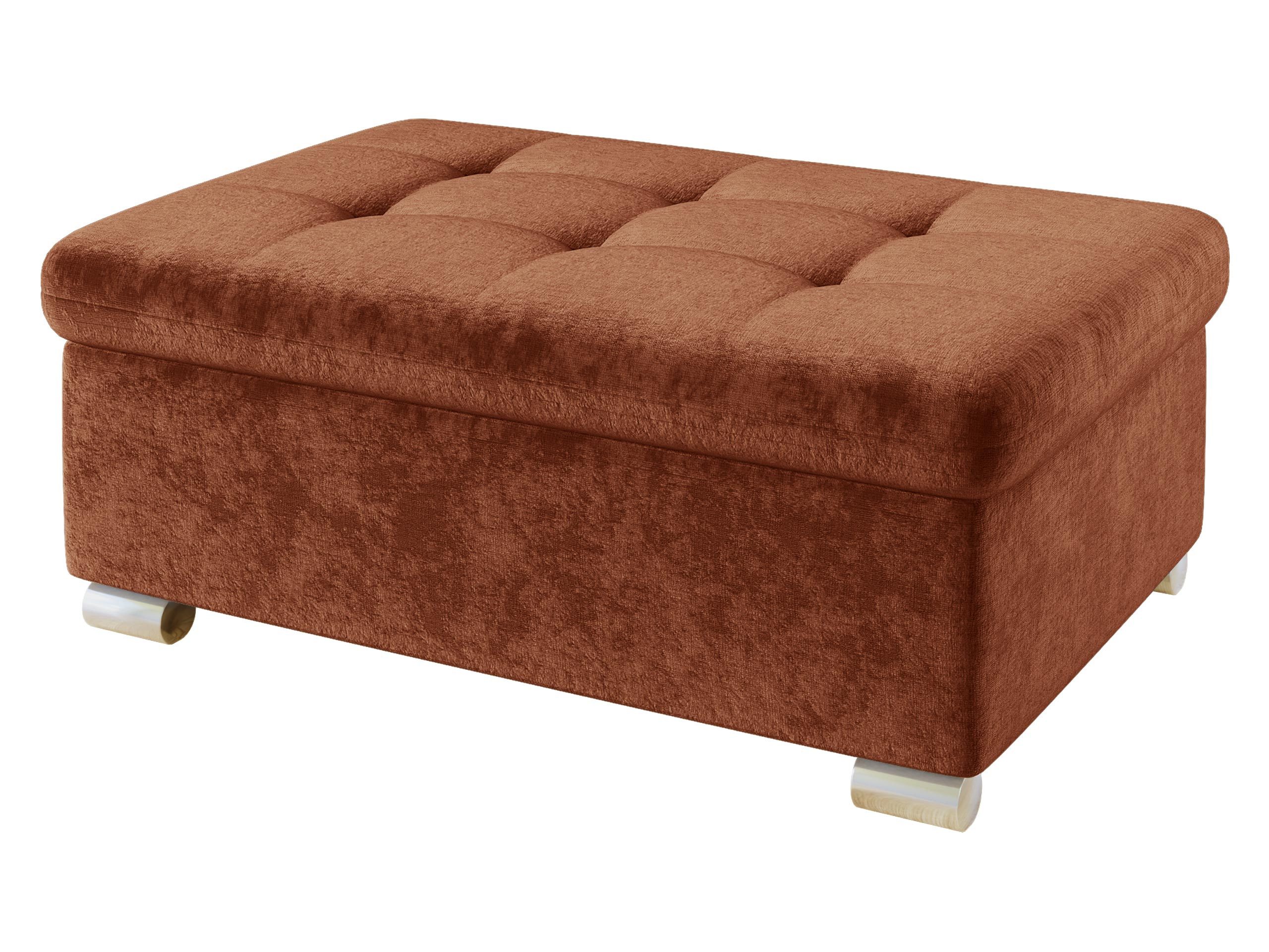 MIRJAN24 Polsterhocker Niko Groß, Silber Füße, 96x70x41 cm