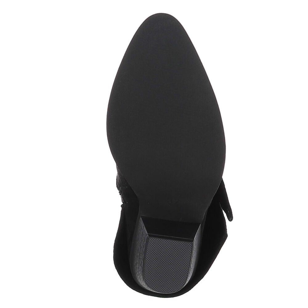 Ital-Design Western-Stiefel mit Details für Damen, vielseitig einsetzbar Westernstiefel (90726927) Blockabsatz Stiefel in Schwarz