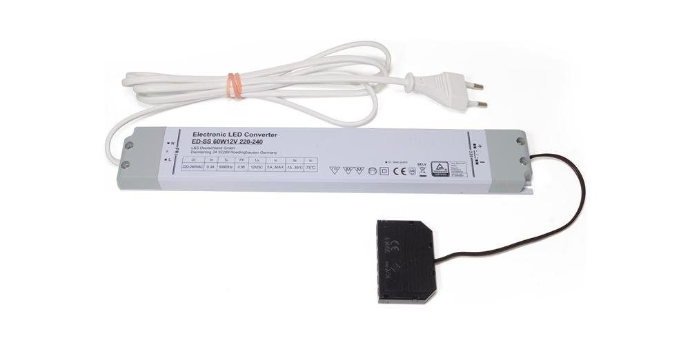 Verteiler L&S 60 W V V 230 12 6-fach LED-Konverter Möbelbeschlag