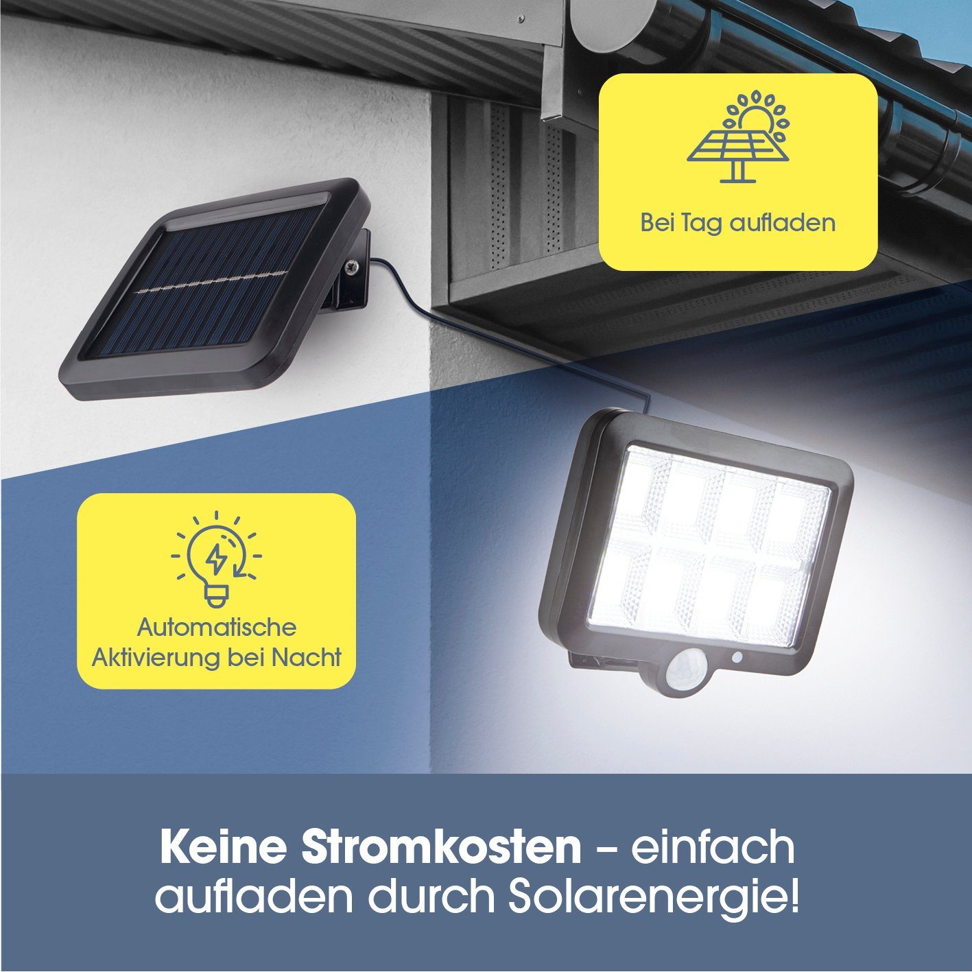 EASYmaxx Bewegungsmelder Solar-Strahler