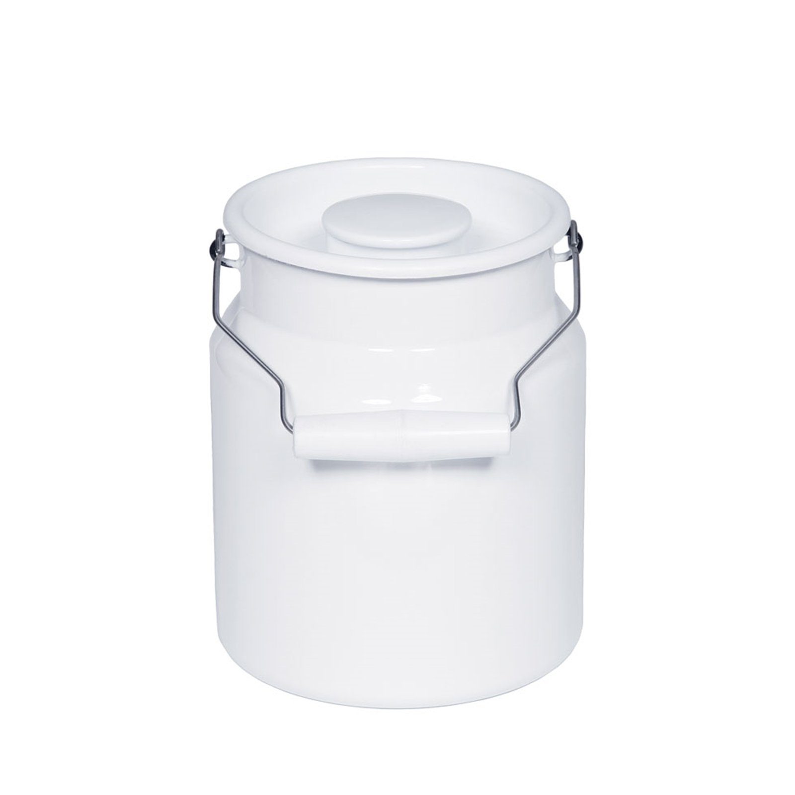 Riess Milchkanne Emaillekanne mit Deckel WEISS, 2 l, (Stück, 1-St), Empfohlen bei Nickelallergie