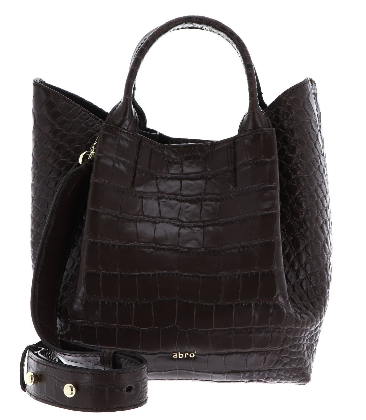 Abro Schultertasche Shopper Essential (Set, 2-tlg), aus echtem Leder