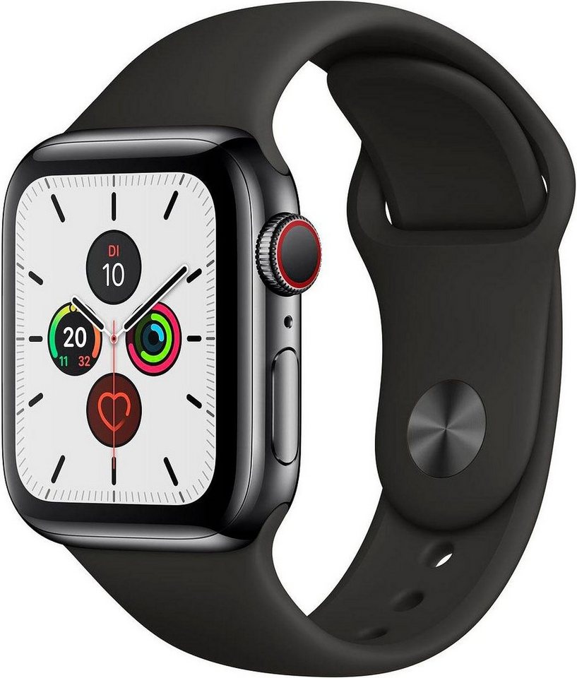 Apple Series 5 GPS + Cellular, Edelstahl mit Sportarmband 40mm Watch (Watch OS 6) online kaufen