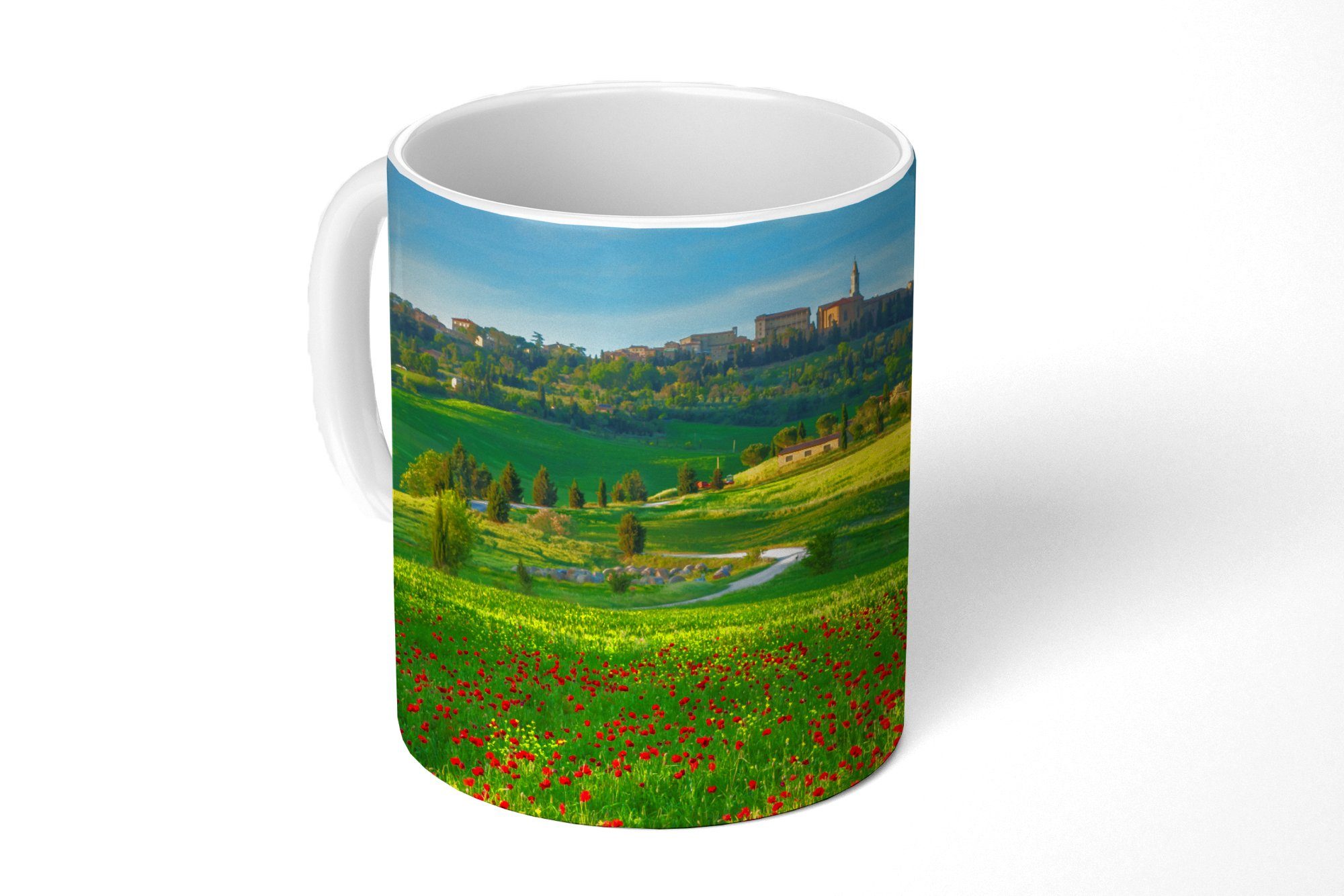 Landschaft MuchoWow Teetasse, Tasse Toskana Becher, Kaffeetassen, - - Geschenk Keramik, Blumen, Teetasse,
