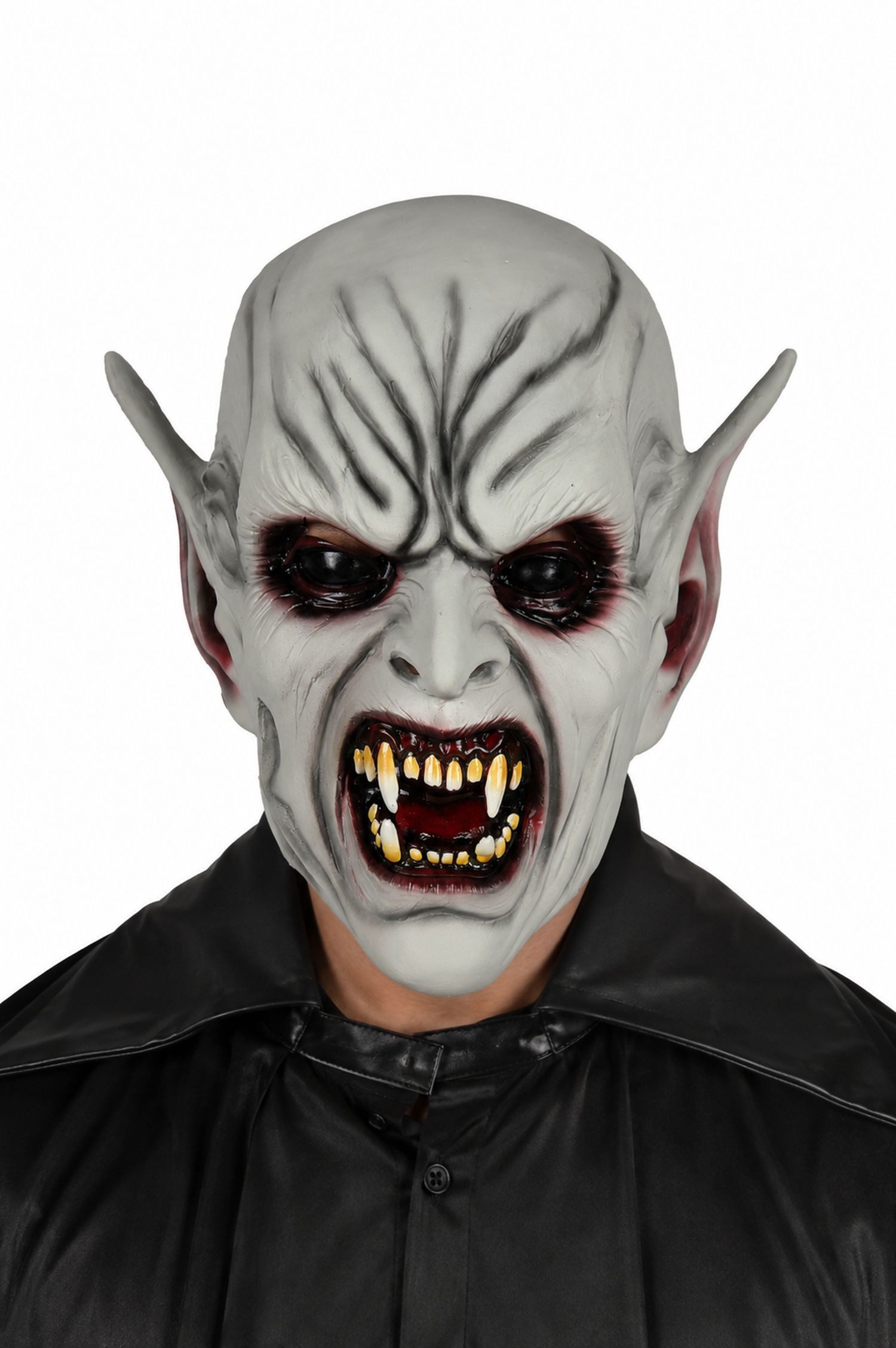 thetru Verkleidungsmaske Halloween Latex Maske 'Creepy Vampire', Grau