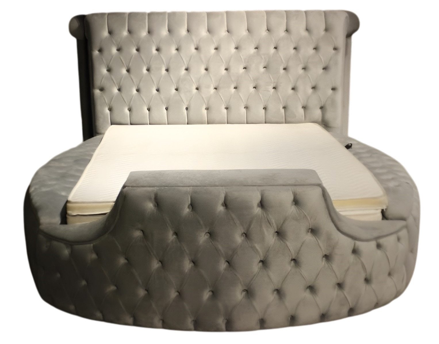 Xlmoebel Rundbett Neues Chesterfield-Bett mit luxuriösem modernem Design und rundem (Rund Bett), Hergestellt in Europa